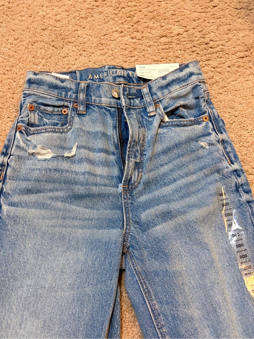 American Eagle Outfitters Light Blue Washed Straight Jeans